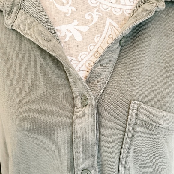 Aerie Oversized Button-Up Lumberjane Collared Sweatshirt – Women’s Size M - Picture 4 of 8